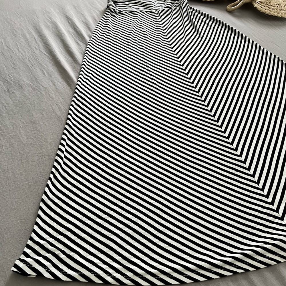 Merona Black and White Striped Maxi Skirt - Picture 3 of 8